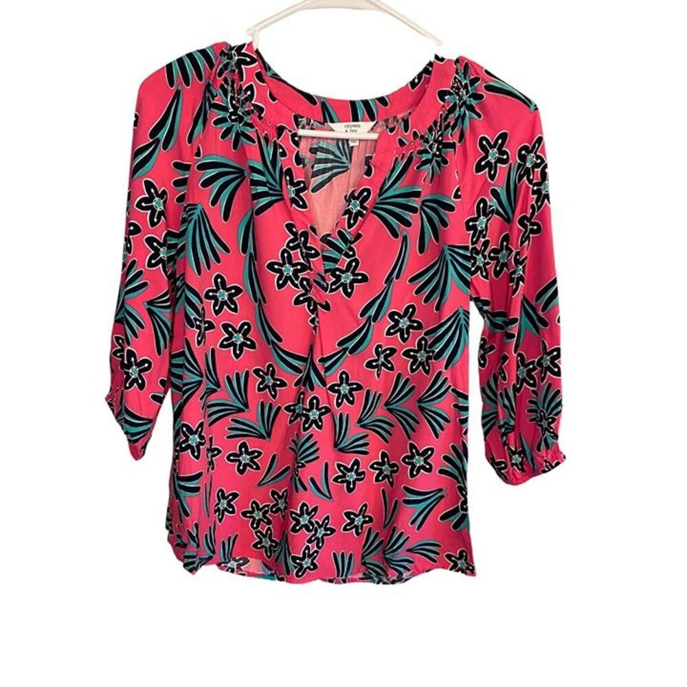 Crown and Ivy Pink Summer Blouse Women's XS